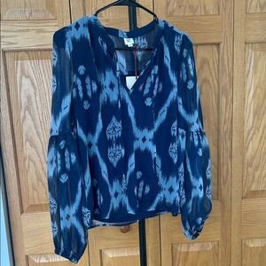 Autres Filles Blue Patterned Women's Top